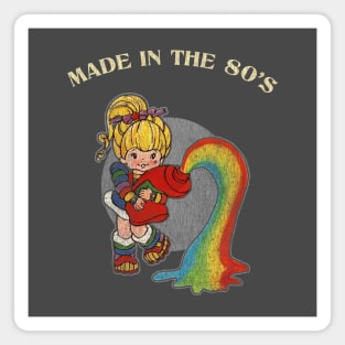 80s Girl Rainbow Brite Distressed Magnet